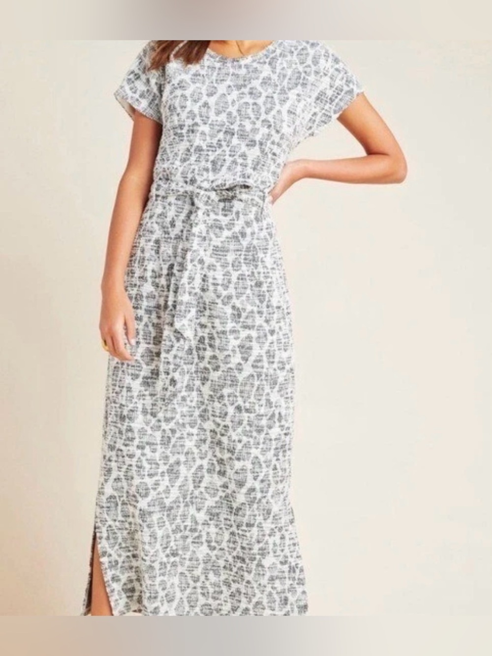 Anthropologie Dolan Left Coast Textured Short-Sleeve Maxi Dress Size XS